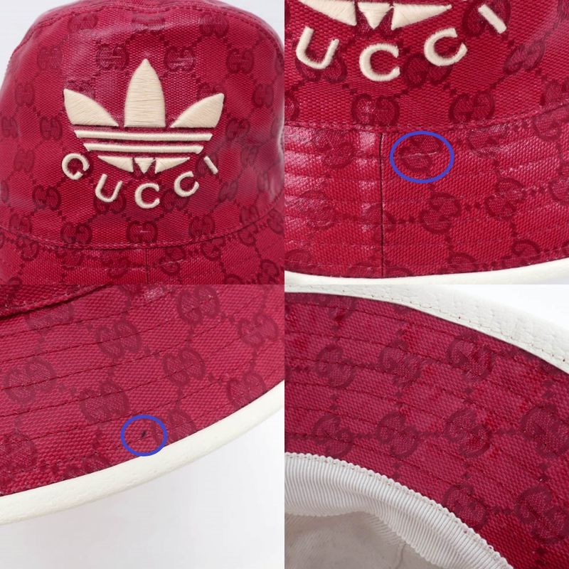 Gucci Adidas Bucket Hat M Size 58 cm Red — view 9