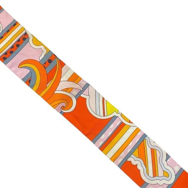 Hermes Scarf Twilly Ribbon Faubourg Rainbow Accessories Silk — view 6