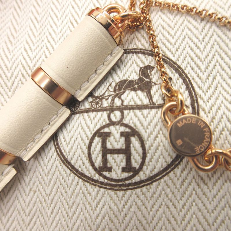 Hermes Charniere GM Vorsoft Metal Nata Rose Gold Necklace 0151 — view 4
