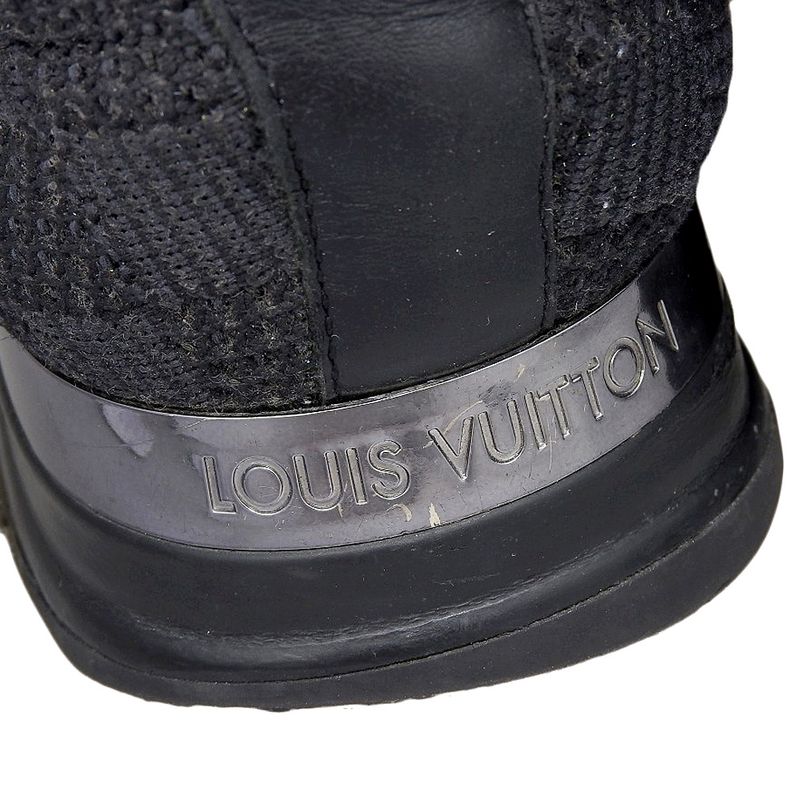 Louis Vuitton 2015 Item Runaway Line Jacquard Damier Leather Sneakers Shoes 5.5 — view 5