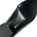 Hermes Cheilly Loafer Leather Shoes Black Silver Hhardware Constance — view 8