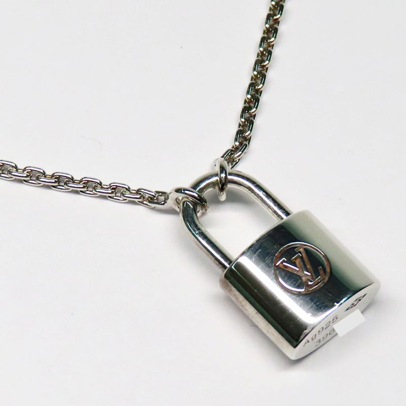 Louis Vuitton Pendant Silver Lockit AG 925 Padlock Necklace — view 4