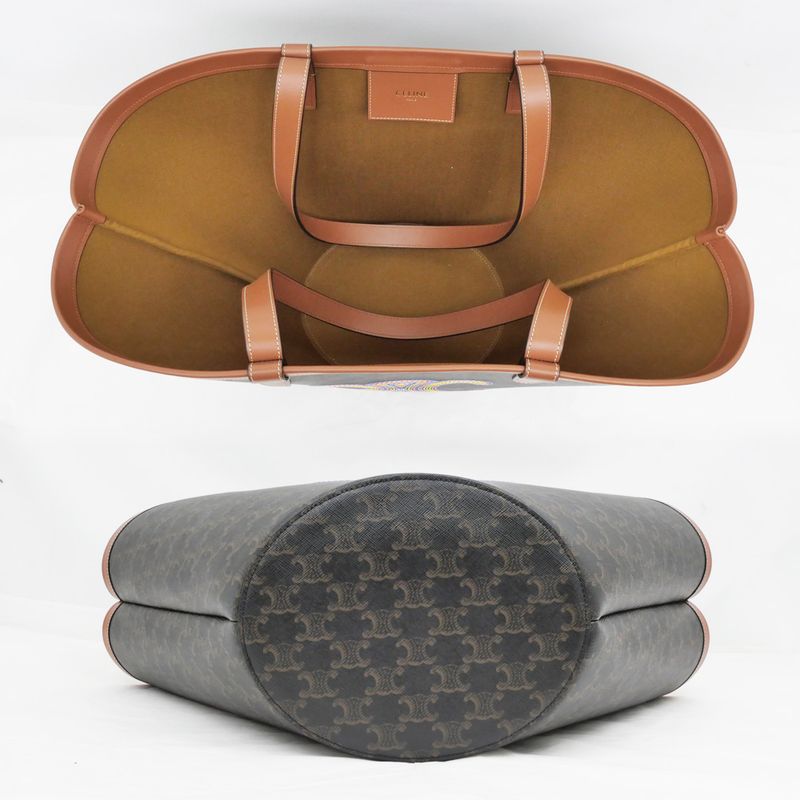 Celine Coufan Brown Triomphe Canvas Tote Bag Multicolor Logo — view 5