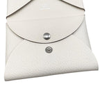 Hermes Card Case Coin Calvi Duo Nata White Silver Hardware — view 8