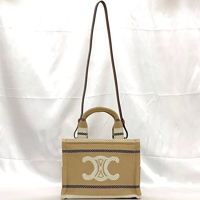 Celine 2-Way Bag Cabas Tice Small Beige — view 2