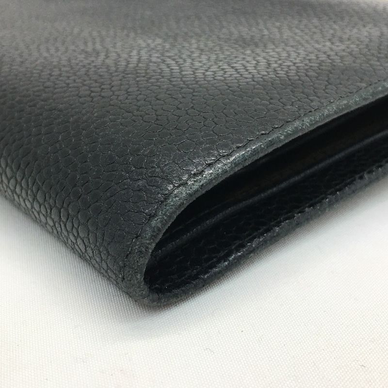 Chanel Bifold Wallet Coco Marc Caviar Leather Black — view 8
