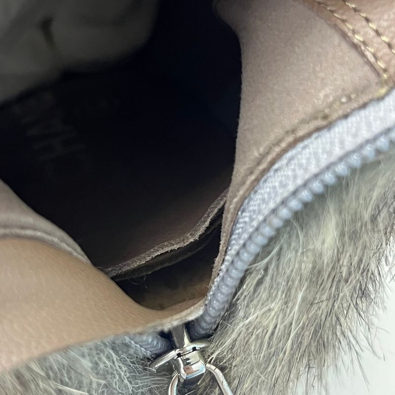 Chanel 10 AW Fur Short Boots Beige 36 — view 9