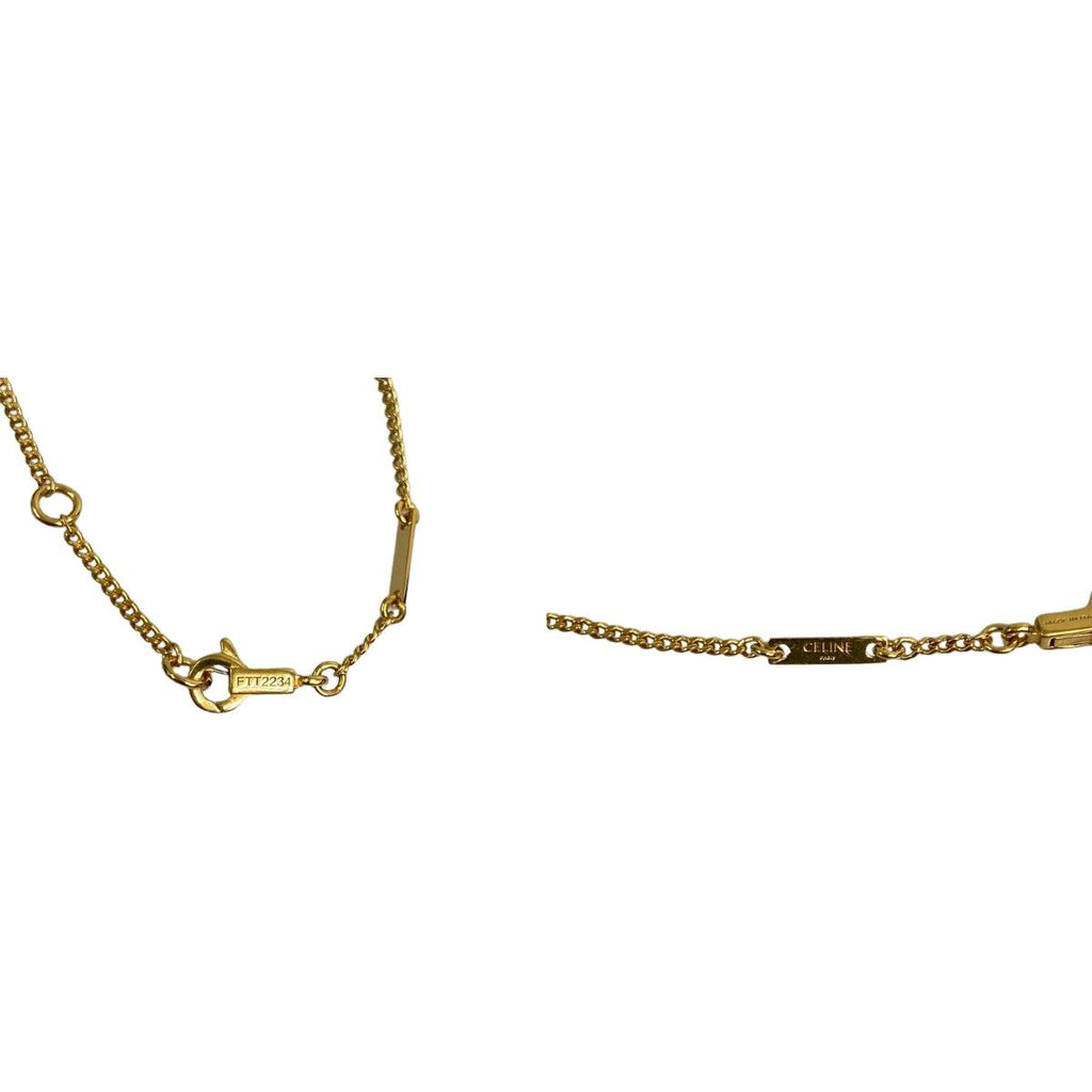 Celine Triomphe Rhinestone Necklace 42 cm — view 7