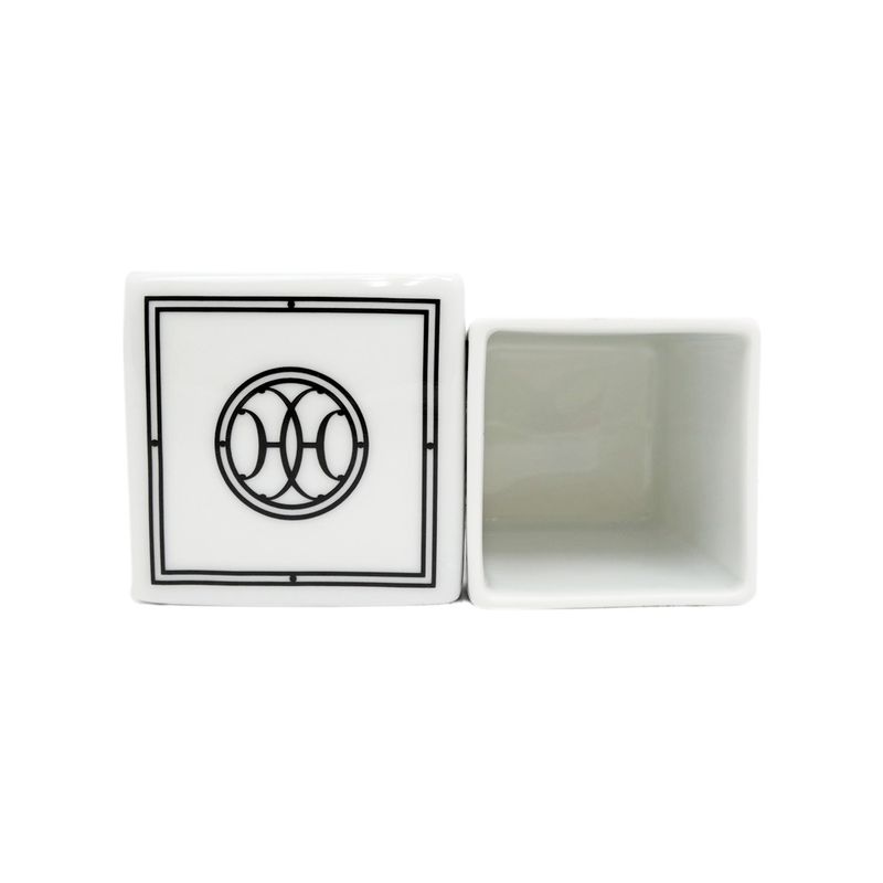 Hermes Sugar Box H DECO White Black Pottery Accessories — view 5