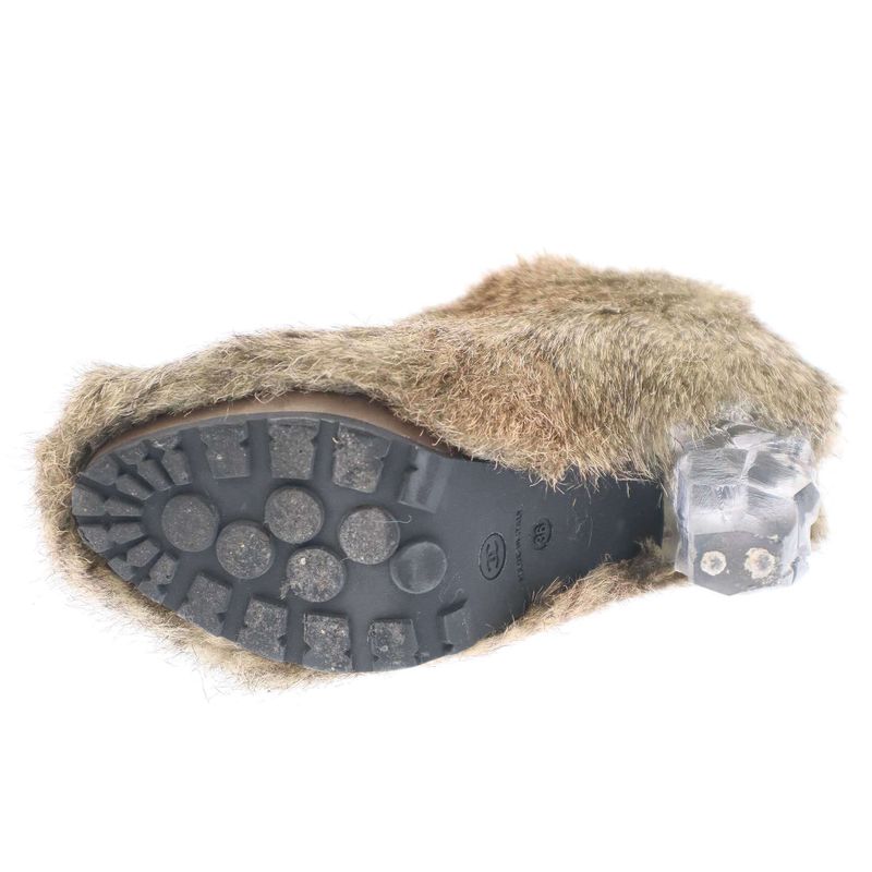 Chanel 10 AW Fur Short Boots Beige 36 — view 4