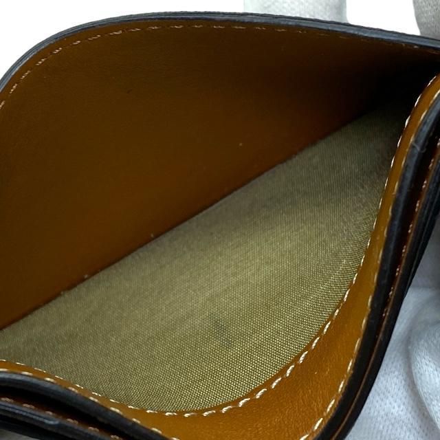 Celine Card Case Pass Compact Triomphe Logo Leather Brown — view 7