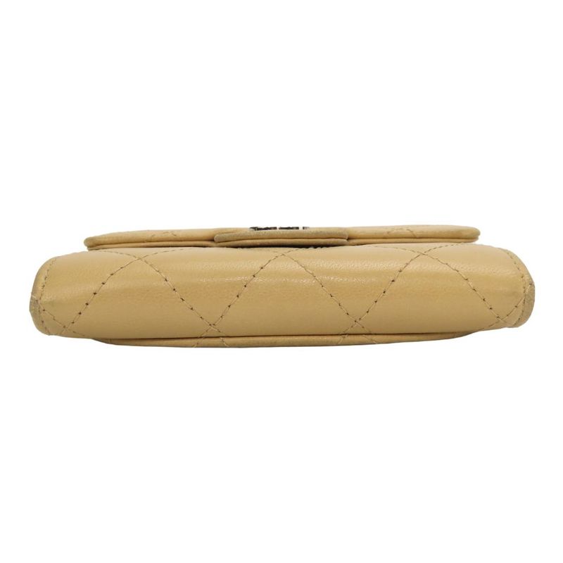 Chanel Coin Case Timeless Classic Lambskin Beige Silver Hardware 10 — view 3