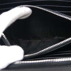 Prada Zip Around Long Wallet Black Leather — view 5