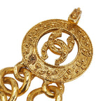 Chanel Vintage Coco Mark Chain Belt Gold Plated — view 4