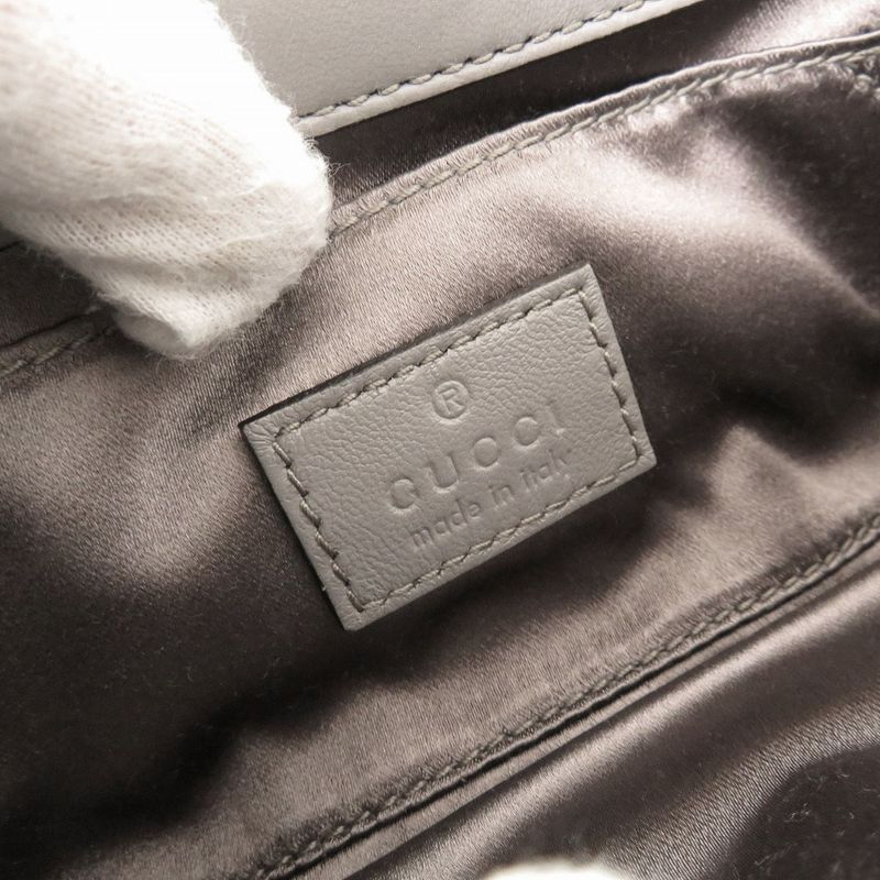 Gucci Horsebit Leather Gray Shoulder Bag 1515 — view 7