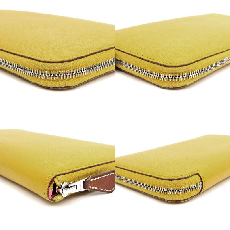 Hermes Azap Long Silk-in Joan Ambre Epson Wallet — view 5