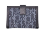 Dior Bifold Wallet Compact Trotter Line Navy Black Orange — view 2