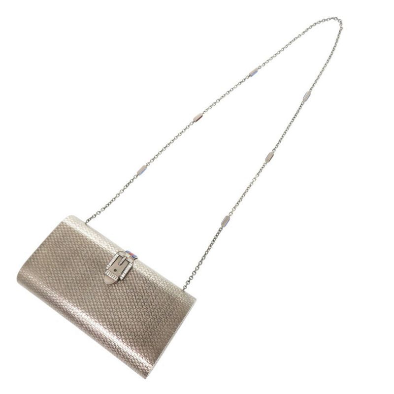 Gucci Metal Crystal Silver Chain Shoulder Bag 0347 — view 6
