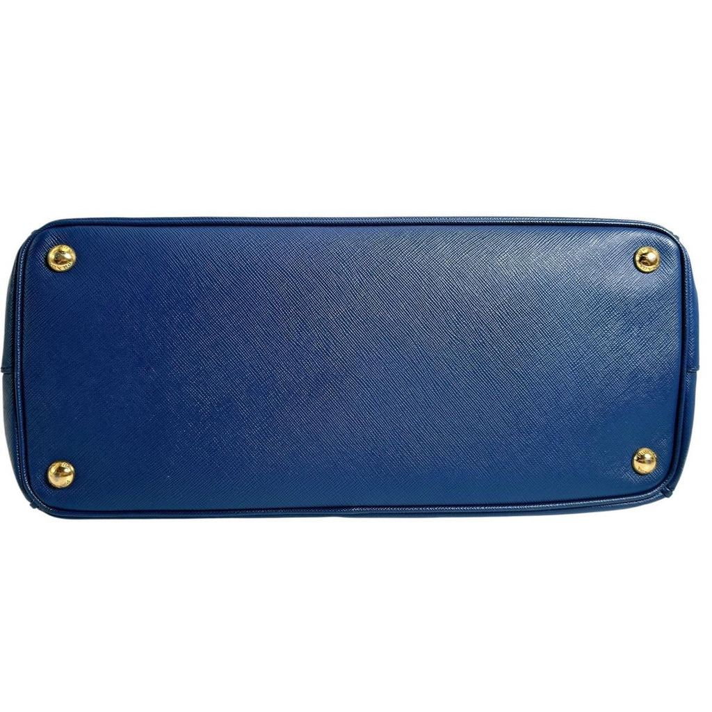 Prada 1 Ba786 Saffiano Shoulder Bag Galleria Handbag Blue — view 6