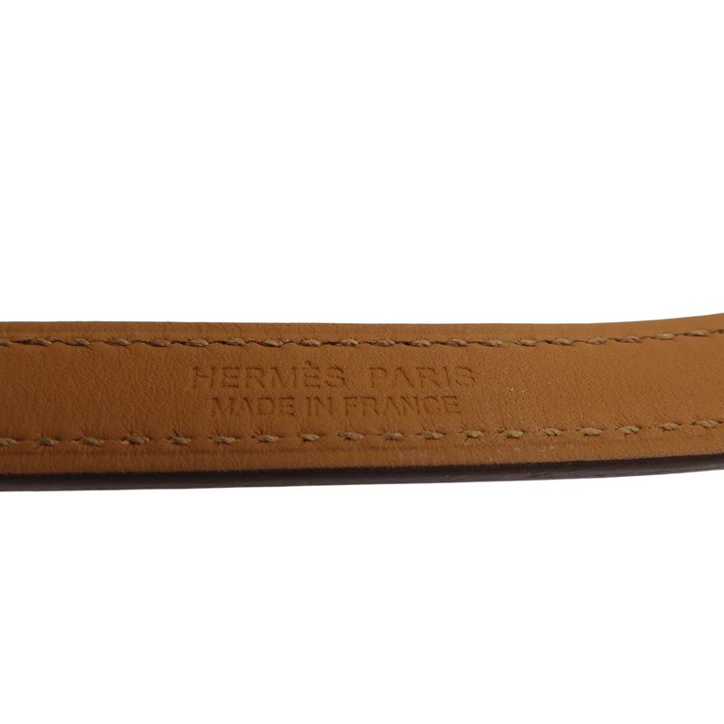 Hermes Rival Doubletour Engraved U Vossift Orange 2-strand Bracelet 1342 — view 7