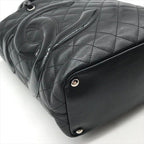 Chanel CC Logo Cambon Leather Patent Mini Hand Tote Black — view 6