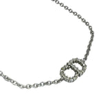 Christian Dior Bracelet Bangle Clair D LUNE CD Logo Metal Rhinestone Silver — view 4