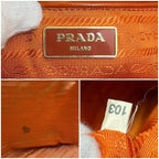 Prada 2 way Bag Orange Patent Leather 103 — view 4