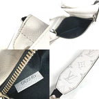 Louis Vuitton Shoulder Bag Flap Messenger Taiga Leather White — view 9