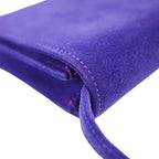 Hermes Vintage Dobris Shoulder Clutch Bag Purple 0 Suede 0058 — view 7