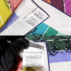 Hermes Carre 90 Scarf Jungle Love Rainbow 100% Silk Multicolor Bead — view 9