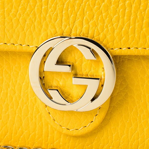 Gucci Shoulder Bag Dollar Calf Yellow — view 7