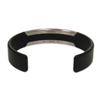 Hermes Trinkaaf Bangle Stainless Steel Black Silver Hardware 0872 — view 4