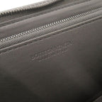 Bottega Veneta Intrecciato Leather Gray Round Zipper Long Wallet 0510 — view 7