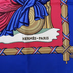 Hermes Scarf Carre 90 Red Blue Yellow Liberte — view 3