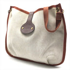 Hermes Canvas Saco Rodeo Toile Ash Shoulder Bag Brown — view 2