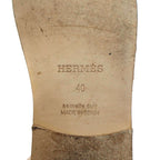 Hermes Antigua Sandals Espadrille Calf Sole Navy 40 — view 6