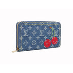 Louis Vuitton Tm Zippy Wallet Monogram Cherry Denim Cotton — view 3