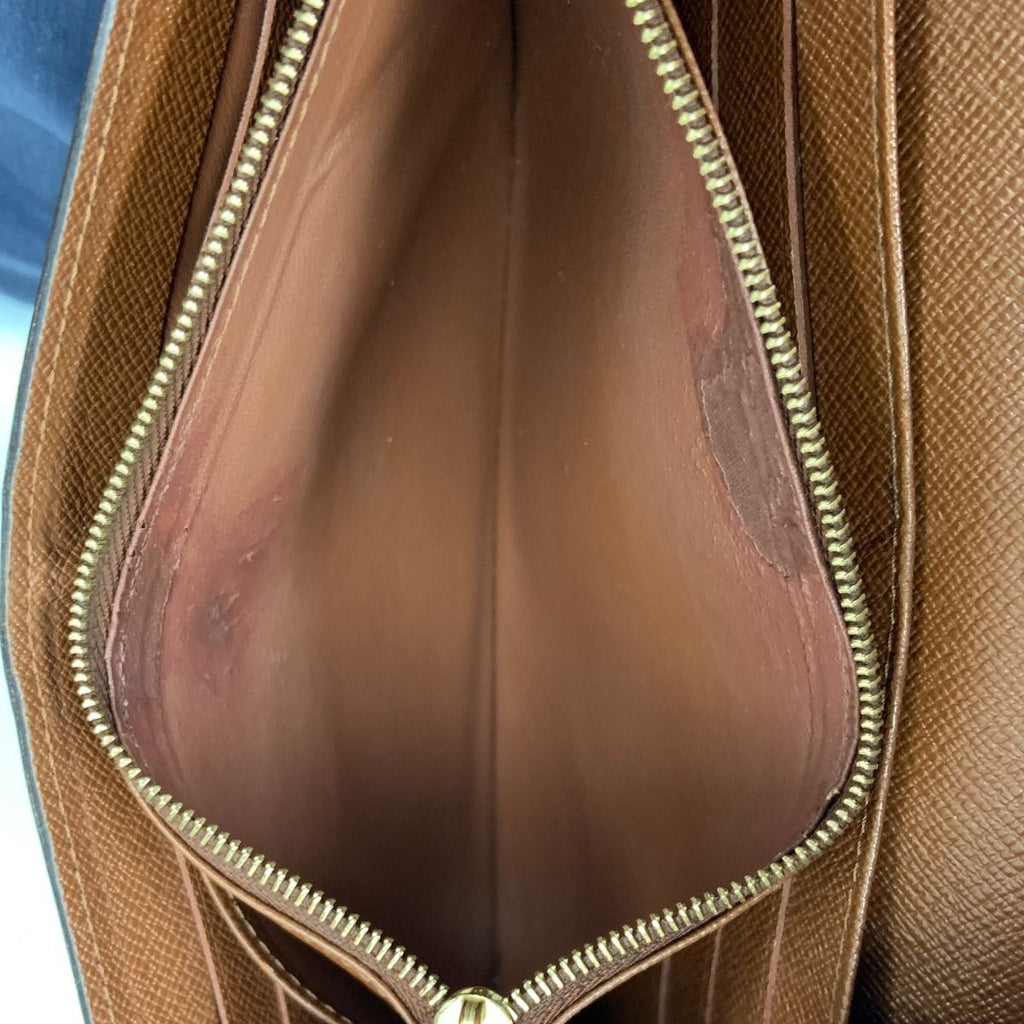 Louis Vuitton Monogram Portefeuille Sara Bifold Long Wallet Brown — view 7