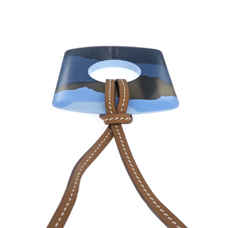 Hermes Necklace Dalva Sfumato Buffalo Horn Multicolor Blue Series — view 6
