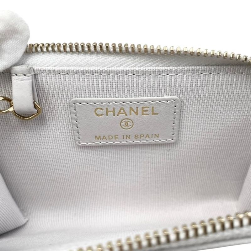 Chanel Card Case Coin Purse Ap0221 Quilted Caviar Leather Coco Mark — view 6