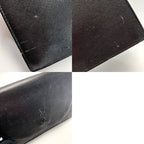 Yves Saint Laurent Logo Clutch Bag Black Leather Vintage — view 7