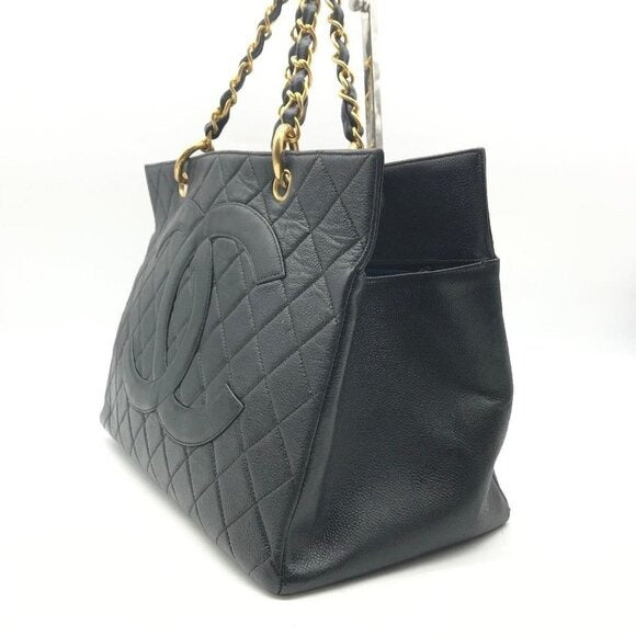 Chanel Grand Shopping Tote GST Caviar Shopper Quilted Chain Shoulder Bag Purse — view 7