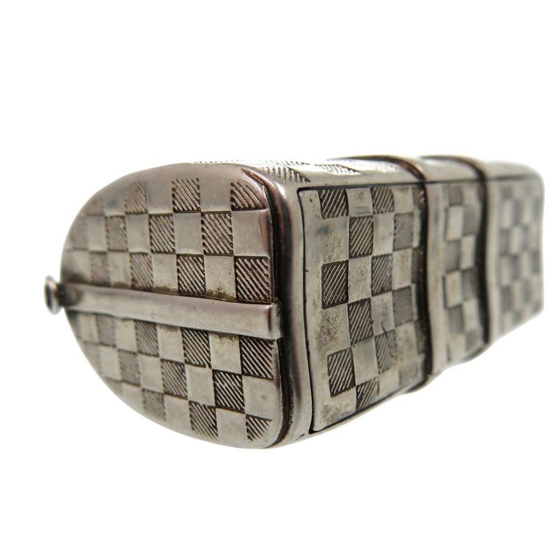 Louis Vuitton The Keepall Charm Damier Key Holder Metal Silver 1158 — view 7