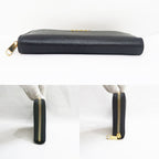 Gucci Script Zip Around Long Wallet Black — view 3