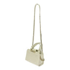 Chanel Quilted Leather Click Label Shoulder Bag White — view 3