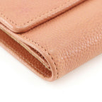 Chanel Coco Mark Caviar Leather Pink Trifold Wallet — view 4