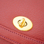 Gucci Bamboo 2-Way Shoulder Handbag Leather Red 0015 Stop — view 6