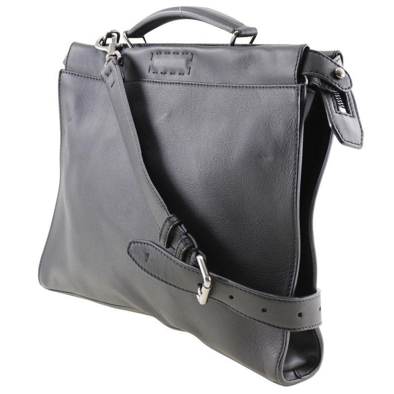 Fendi Peekaboo Celia 2-Way Shoulder Calf Black Business Bag — view 2