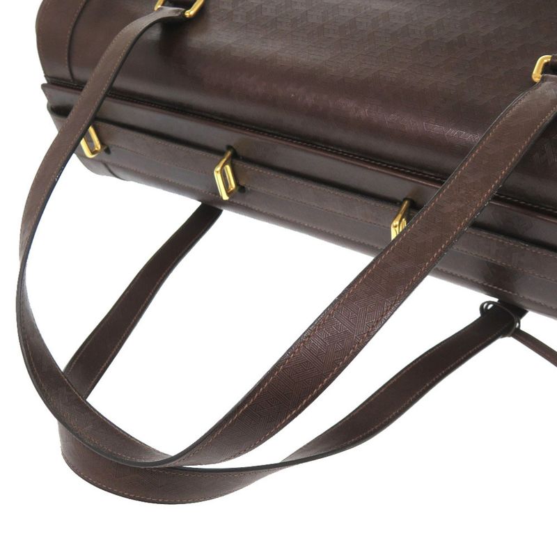 Hermes Vintage Leather Brown Gold Hardware 00 Boston Bag — view 8