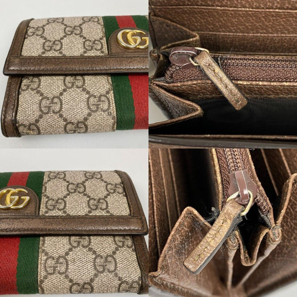 Gucci Ophidia GG Continental Wallet Sherry Line Supreme Long — view 6